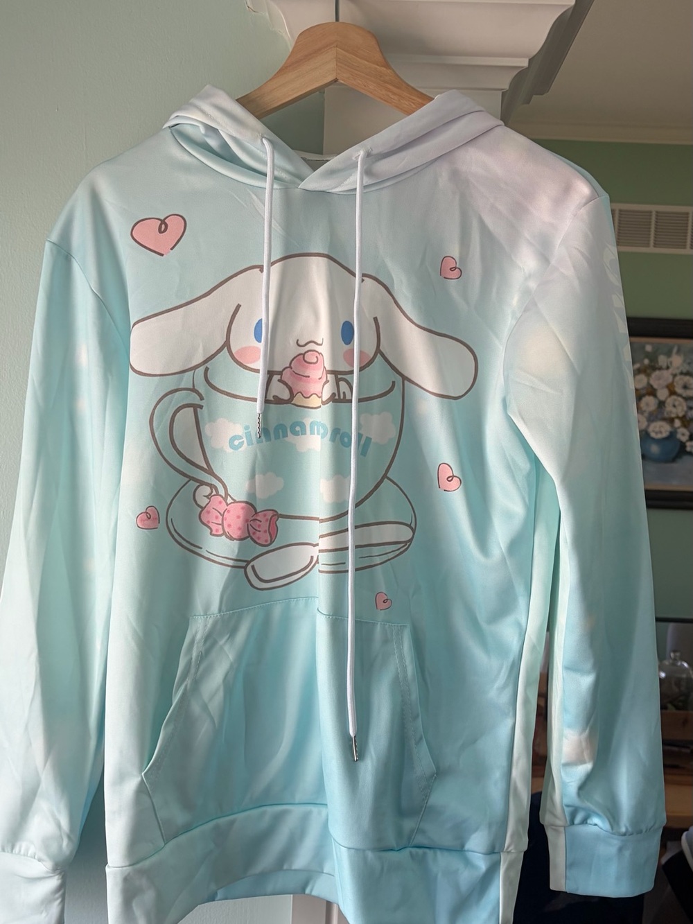 Cinnamoroll Pastel Blue Graphic Hoodie